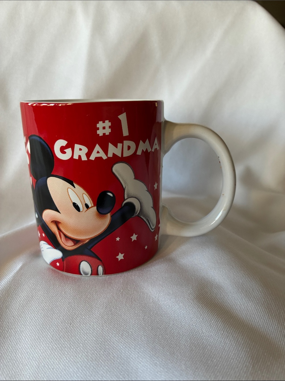 Disney Red and White '#1 Grandma Mickey Mug